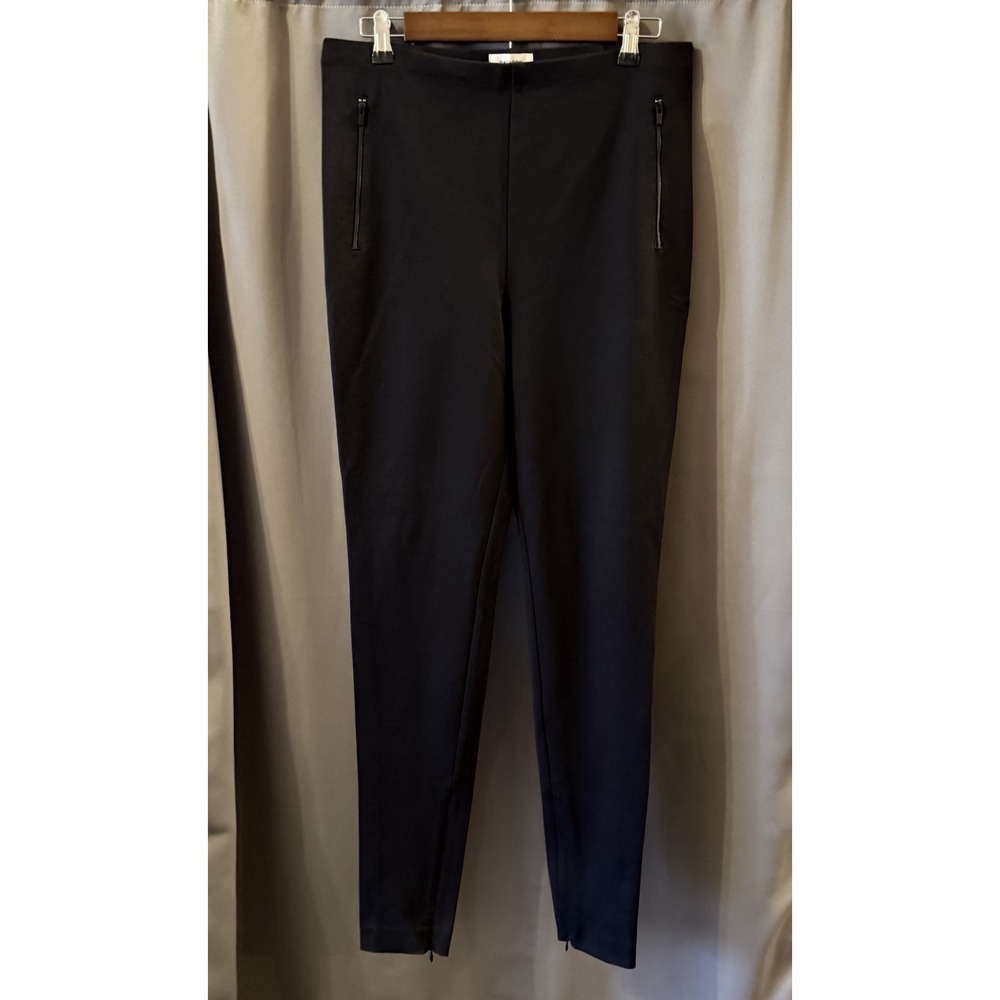 ARITZIA Babaton Black Skinny Dress Pants Zip Pockets, Zipper Hem Women's Sz XL